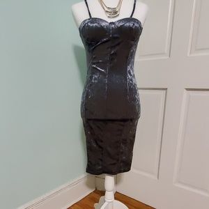 Gray Velvet Dress